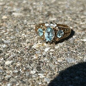 Blue Topaz Ring Size 6